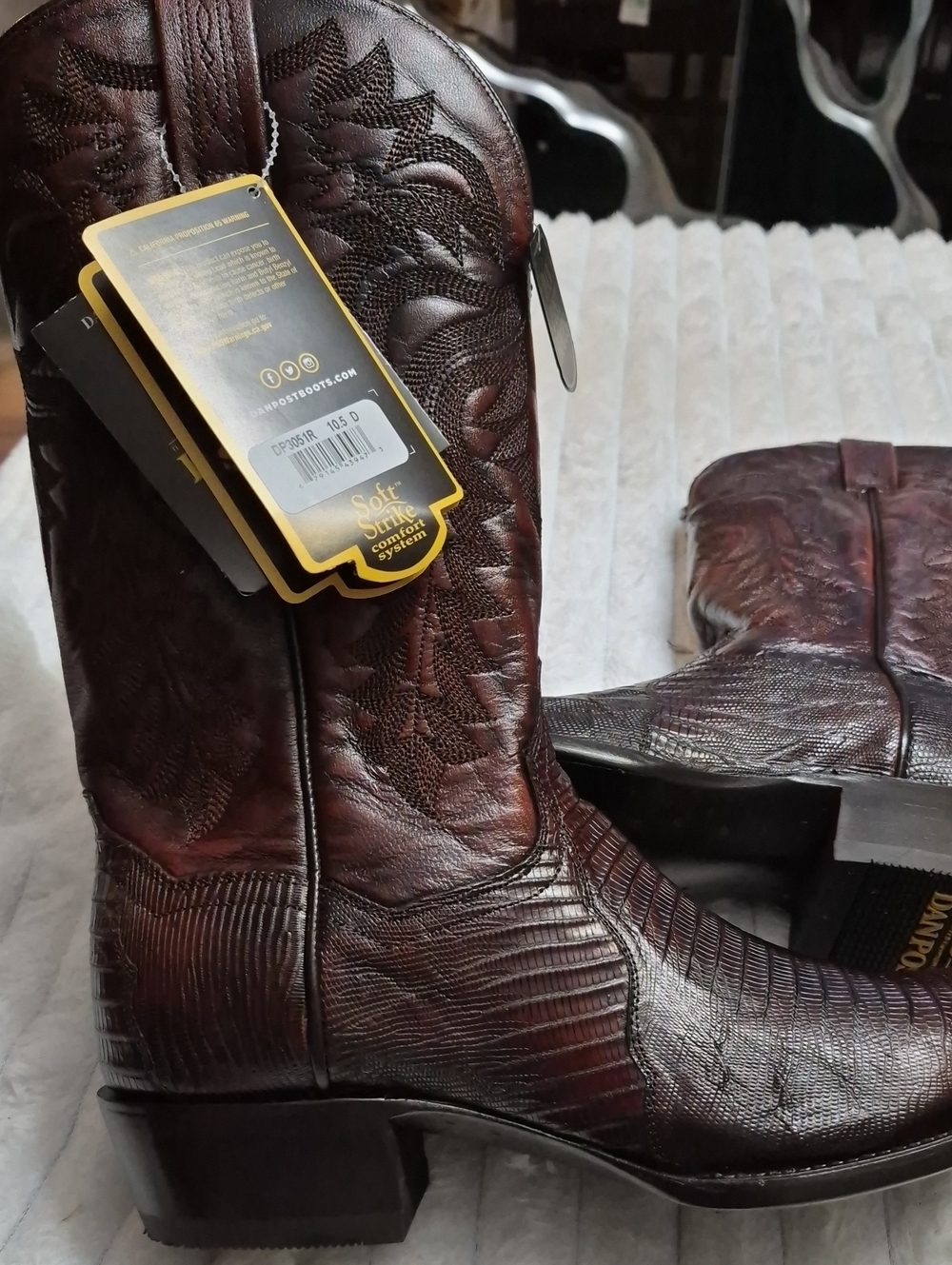 DAN POST TAN TEJU LIZARD LEATHER BOOTS MEN'S SZ 10.5 D $390 - Picture 3 of 11